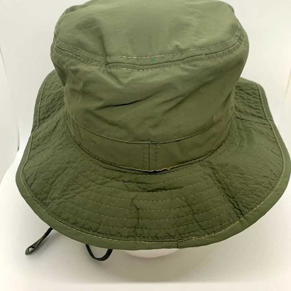 Stetson Boonie Hat Green Medium Vented Adjustable Toggle Neck Flap Outdoor Hike